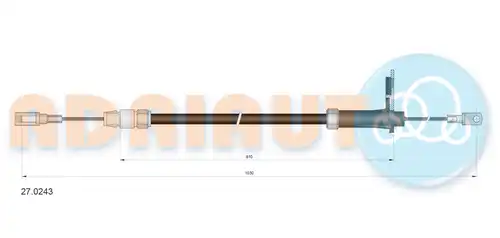 жило за ръчна спирачка ADRIAUTO 27.0243