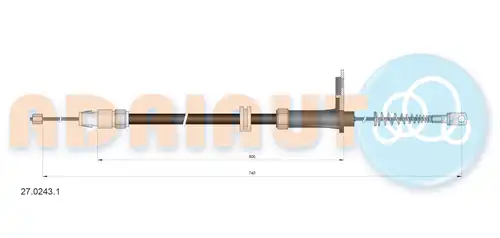 жило за ръчна спирачка ADRIAUTO 27.0243.1