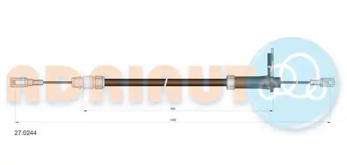жило за ръчна спирачка ADRIAUTO 27.0244