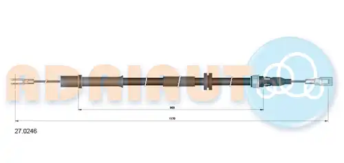 жило за ръчна спирачка ADRIAUTO 27.0246