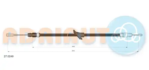 жило за ръчна спирачка ADRIAUTO 27.0249
