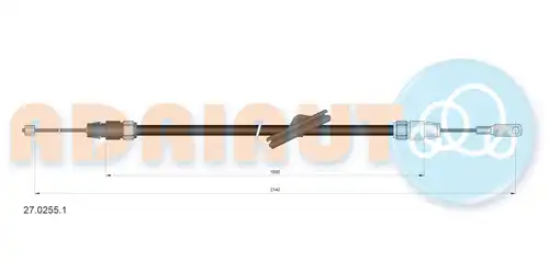 жило за ръчна спирачка ADRIAUTO 27.0255.1