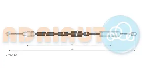 жило за ръчна спирачка ADRIAUTO 27.0258.1