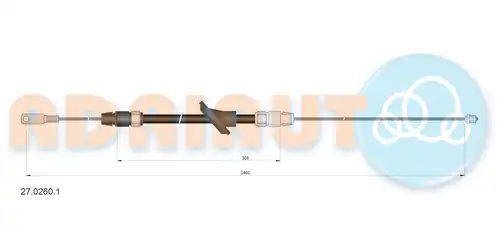 жило за ръчна спирачка ADRIAUTO 27.0260.1