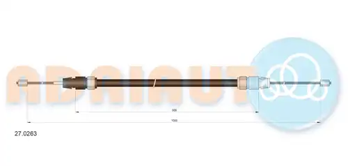 жило за ръчна спирачка ADRIAUTO 27.0263