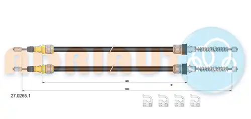 жило за ръчна спирачка ADRIAUTO 27.0265.1