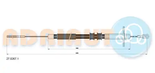 жило за ръчна спирачка ADRIAUTO 27.0267.1