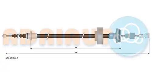 жило за ръчна спирачка ADRIAUTO 27.0269.1
