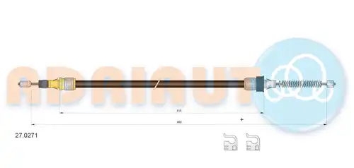 жило за ръчна спирачка ADRIAUTO 27.0271