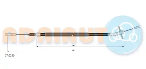 жило за ръчна спирачка ADRIAUTO 27.0280