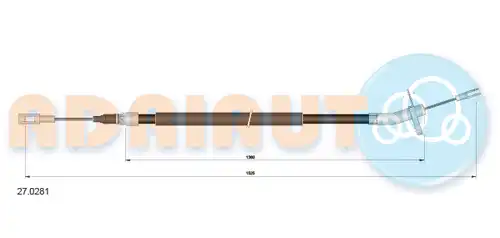 жило за ръчна спирачка ADRIAUTO 27.0281