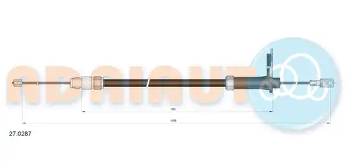 жило за ръчна спирачка ADRIAUTO 27.0287