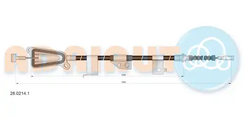 жило за ръчна спирачка ADRIAUTO 28.0214.1