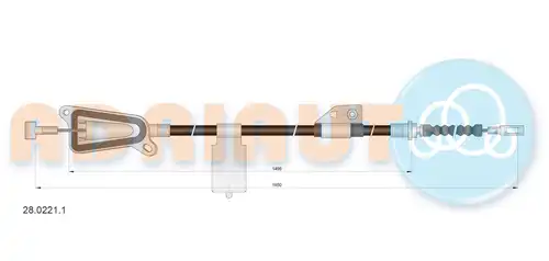 жило за ръчна спирачка ADRIAUTO 28.0221.1
