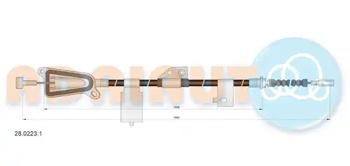 жило за ръчна спирачка ADRIAUTO 28.0223.1