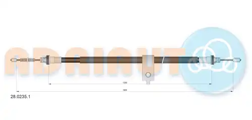 жило за ръчна спирачка ADRIAUTO 28.0235.1