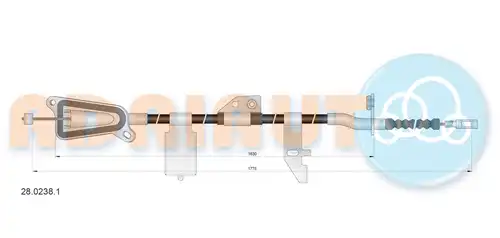 жило за ръчна спирачка ADRIAUTO 28.0238.1