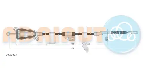 жило за ръчна спирачка ADRIAUTO 28.0239.1