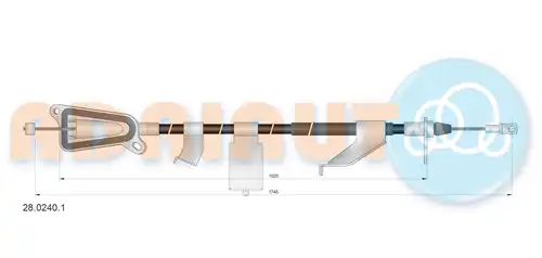 жило за ръчна спирачка ADRIAUTO 28.0240.1