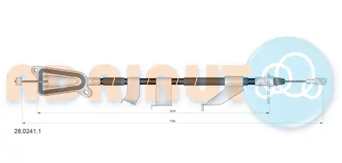 жило за ръчна спирачка ADRIAUTO 28.0241.1