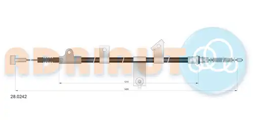 жило за ръчна спирачка ADRIAUTO 28.0242