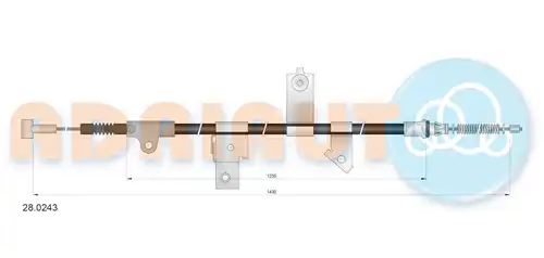 жило за ръчна спирачка ADRIAUTO 28.0243