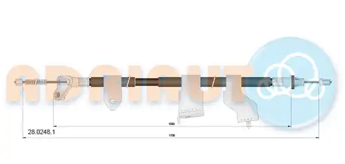 жило за ръчна спирачка ADRIAUTO 28.0248.1