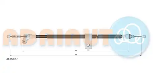 жило за ръчна спирачка ADRIAUTO 28.0257.1