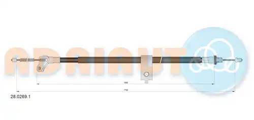 жило за ръчна спирачка ADRIAUTO 28.0269.1