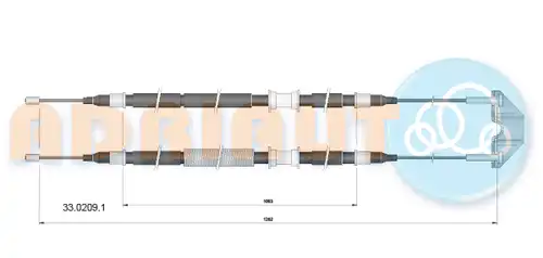 жило за ръчна спирачка ADRIAUTO 33.0209.1