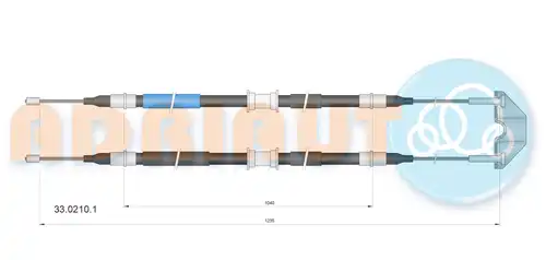 жило за ръчна спирачка ADRIAUTO 33.0210.1