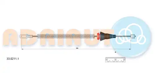 жило за ръчна спирачка ADRIAUTO 33.0211.1