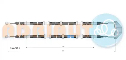 жило за ръчна спирачка ADRIAUTO 33.0212.1