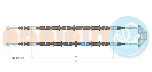 жило за ръчна спирачка ADRIAUTO 33.0215.1