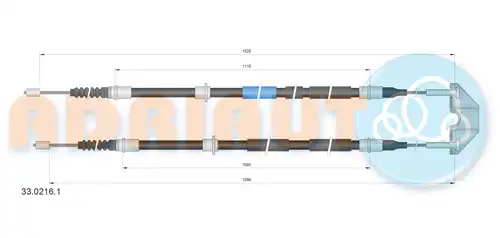 жило за ръчна спирачка ADRIAUTO 33.0216.1