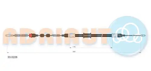 жило за ръчна спирачка ADRIAUTO 33.0226