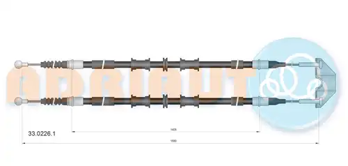 жило за ръчна спирачка ADRIAUTO 33.0226.1