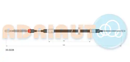 жило за ръчна спирачка ADRIAUTO 33.0228