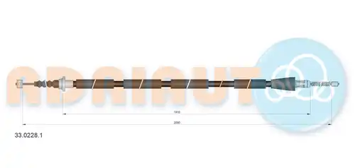 жило за ръчна спирачка ADRIAUTO 33.0228.1