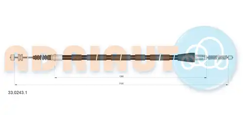жило за ръчна спирачка ADRIAUTO 33.0243.1