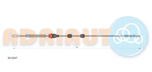 жило за ръчна спирачка ADRIAUTO 33.0247