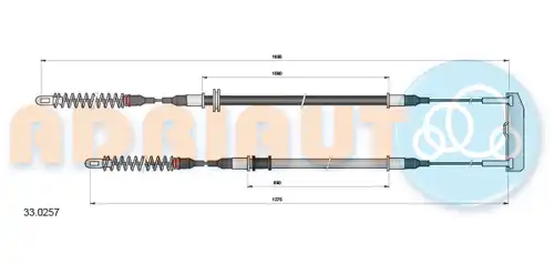 жило за ръчна спирачка ADRIAUTO 33.0257