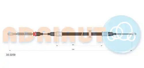 жило за ръчна спирачка ADRIAUTO 33.0259