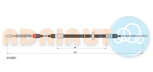 жило за ръчна спирачка ADRIAUTO 33.0261