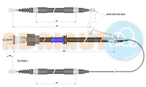 жило за ръчна спирачка ADRIAUTO 33.0268.1