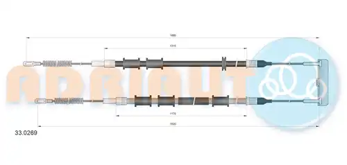 жило за ръчна спирачка ADRIAUTO 33.0269