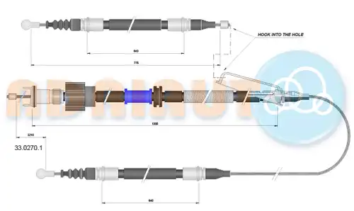 жило за ръчна спирачка ADRIAUTO 33.0270.1