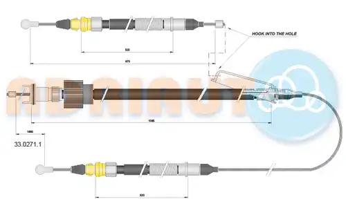 жило за ръчна спирачка ADRIAUTO 33.0271.1