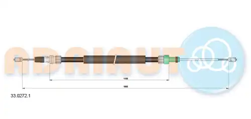 жило за ръчна спирачка ADRIAUTO 33.0272.1