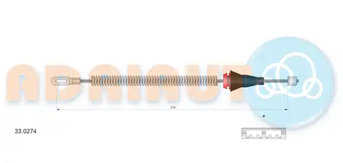 жило за ръчна спирачка ADRIAUTO 33.0274